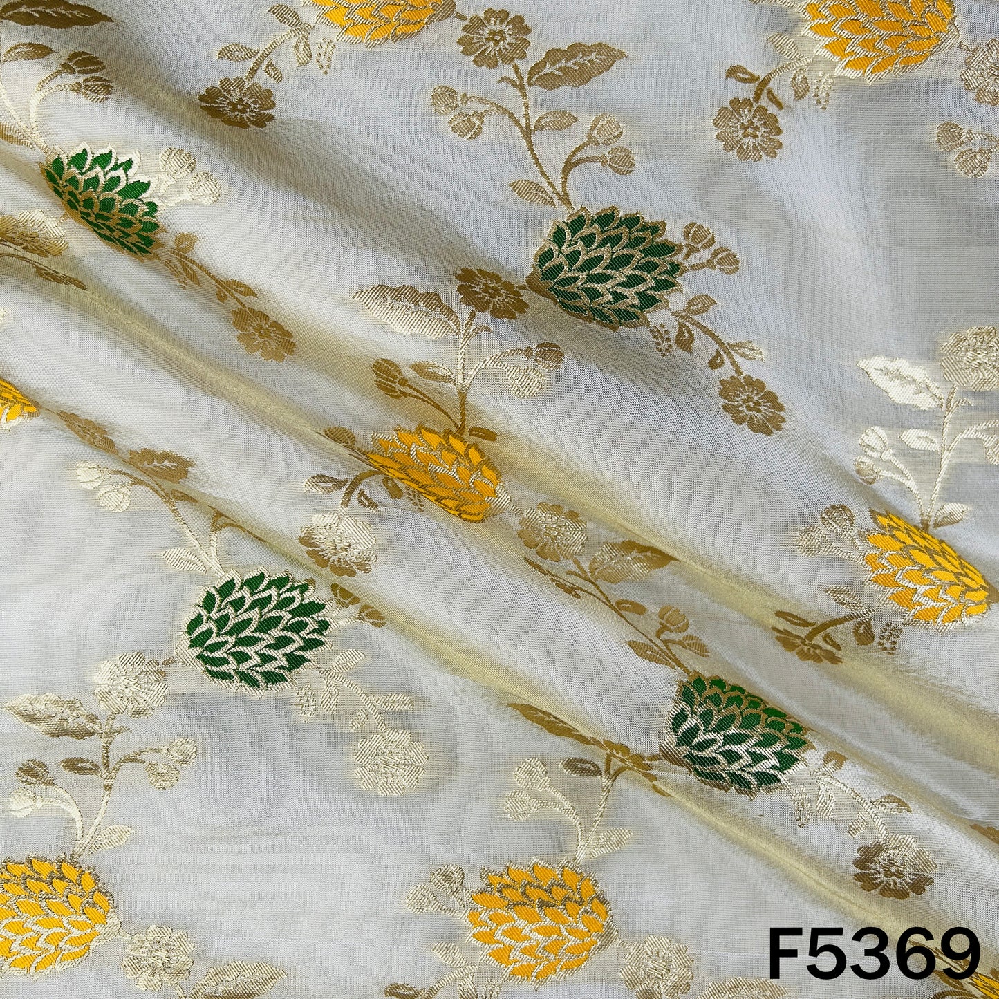 Dyeable Zari Work Shimmer Tissue Fabric - F5369