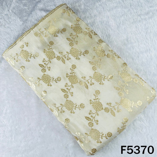 Dyeable Zari Work Shimmer Tissue Fabric - F5370