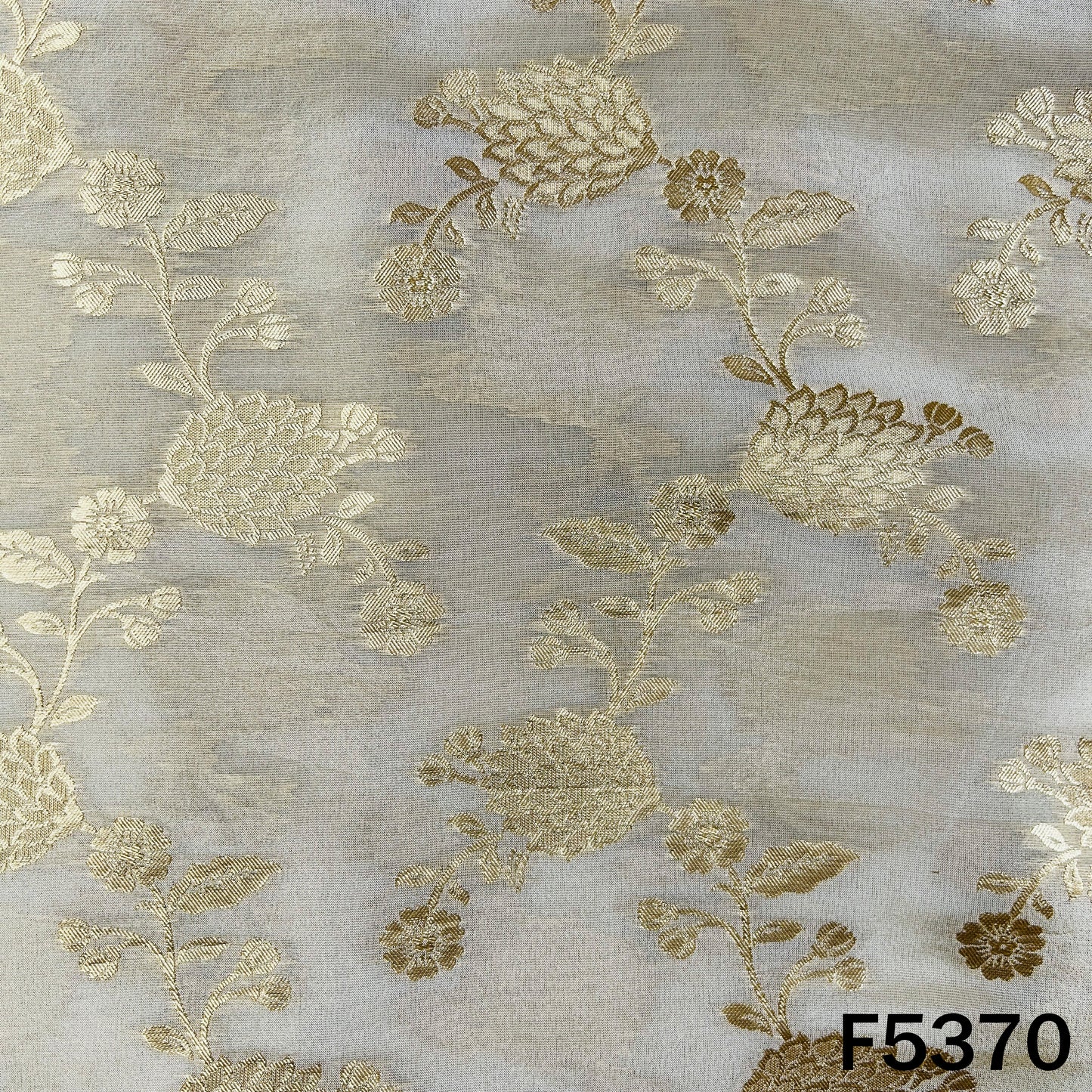 Dyeable Zari Work Shimmer Tissue Fabric - F5370