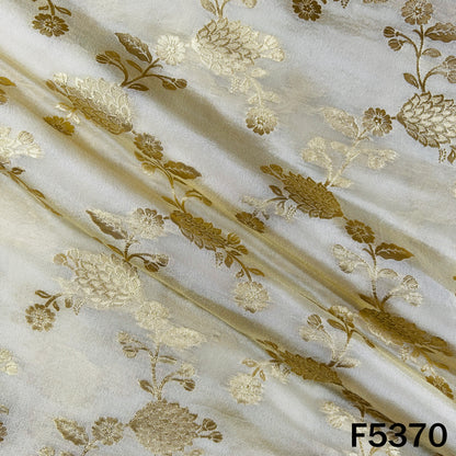 Dyeable Zari Work Shimmer Tissue Fabric - F5370