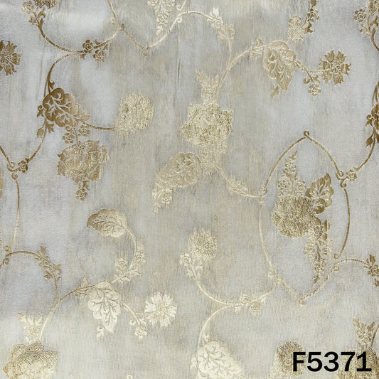 Dyeable Zari Work Shimmer Tissue Fabric - F5371