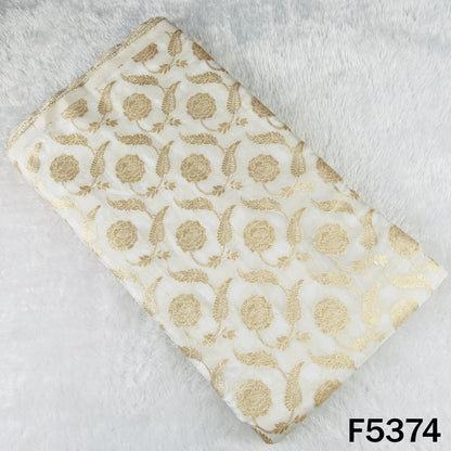 Dyeable Zari Work Brocade Silk Fabric - F5374