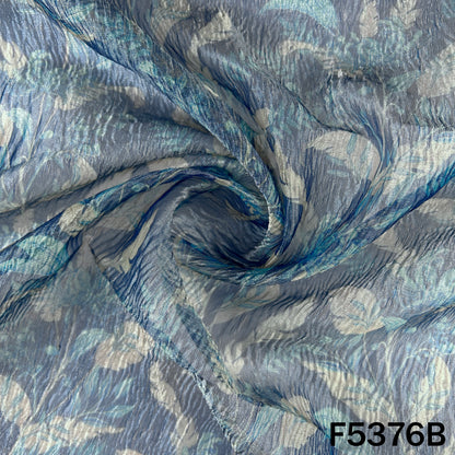 Digital Print Crush Tissue Fabric - F5376