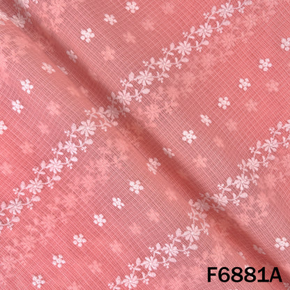 Thread Embroidered kota Cotton Fabric - F6881
