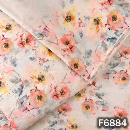 Digital Print Hakoba Cambric Cotton Fabric - F6884