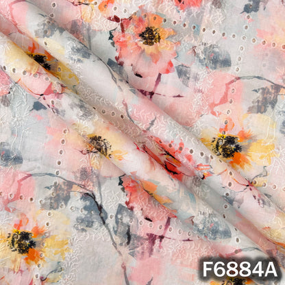 Digital Print Hakoba Cambric Cotton Fabric - F6884