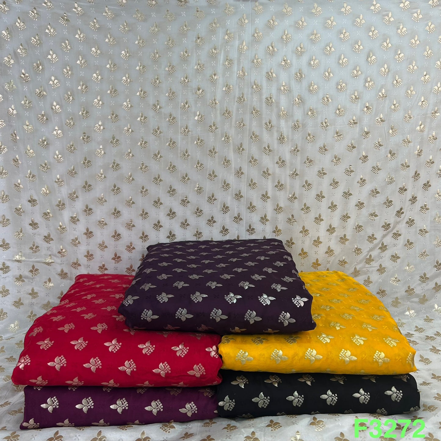 Zari Work Upada Silk Fabric-F3272