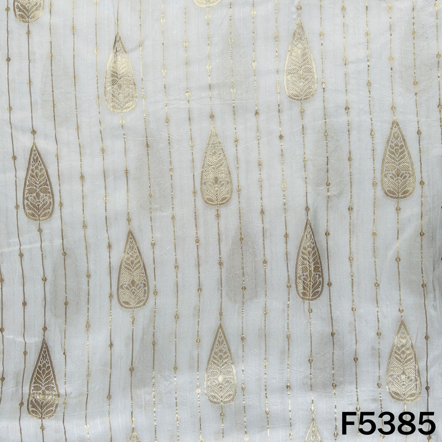 Dyeable Zari Work Dola Silk Fabric - F5385