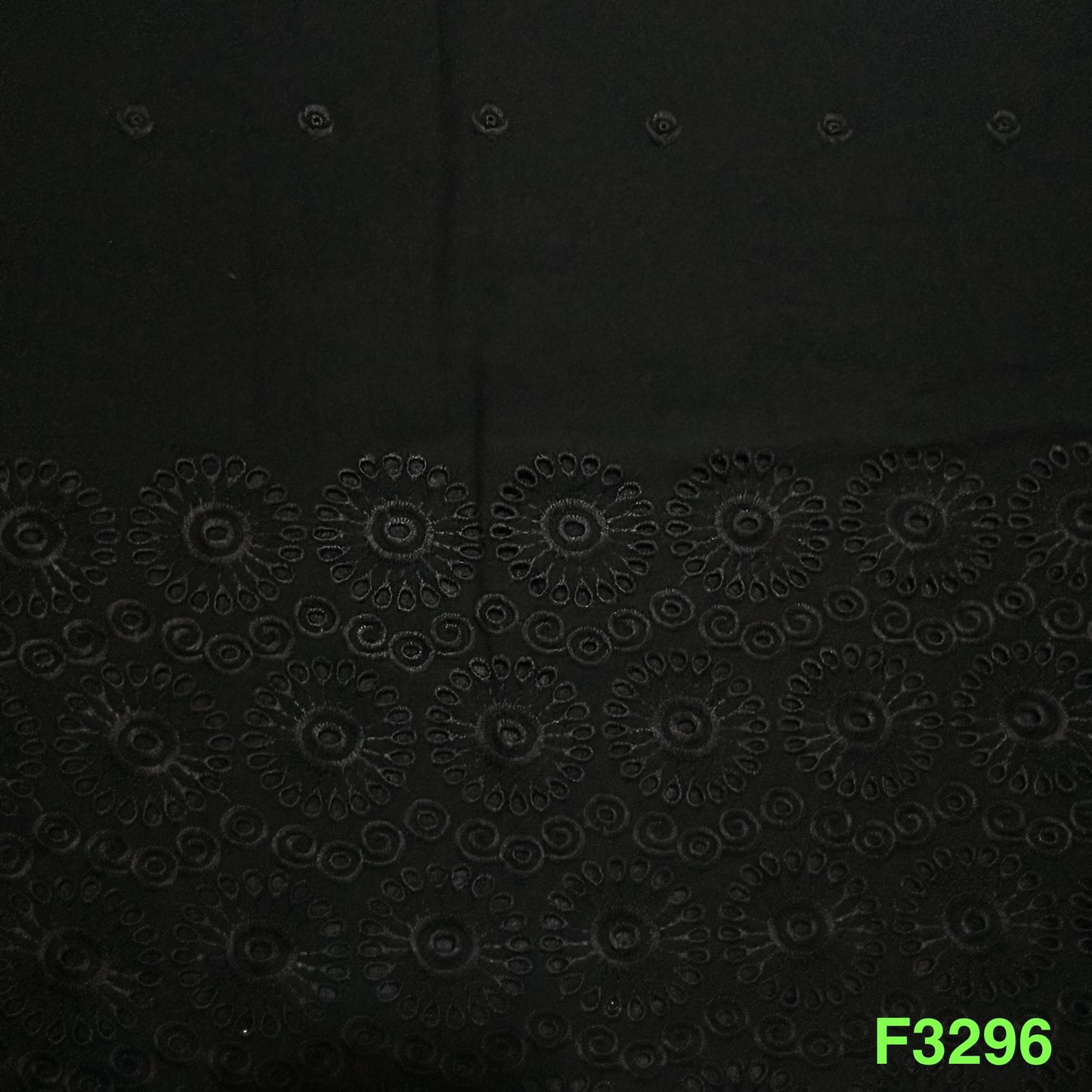 Thread Embroidered Cotton Fabric-F3296