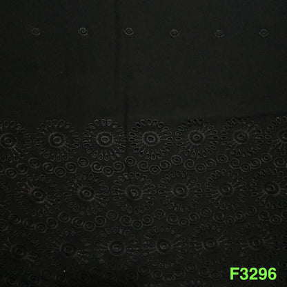 Thread Embroidered Cotton Fabric-F3296