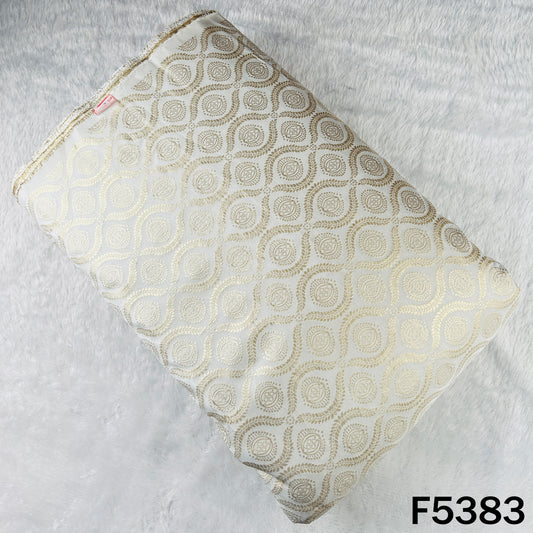 Dyeable Zari Work Dola Silk Fabric - F5383