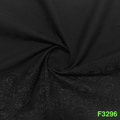 Thread Embroidered Cotton Fabric-F3296