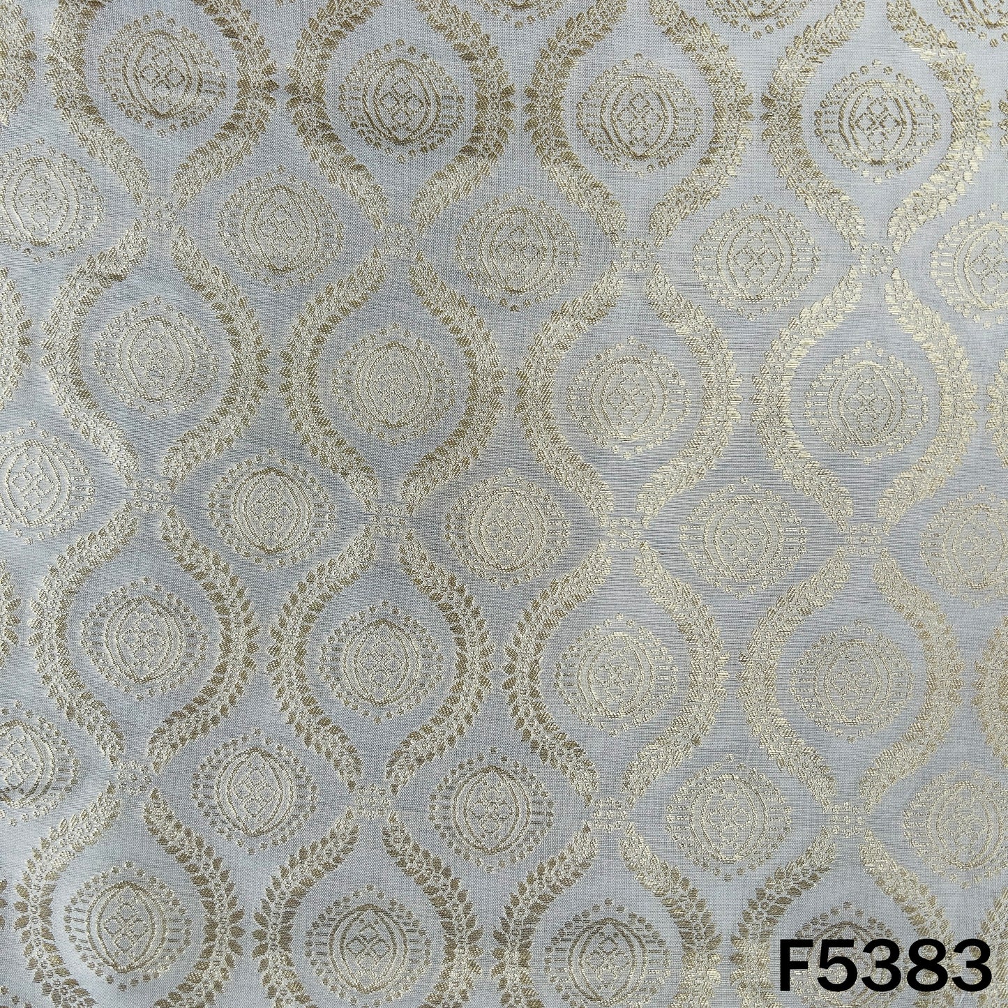 Dyeable Zari Work Dola Silk Fabric - F5383