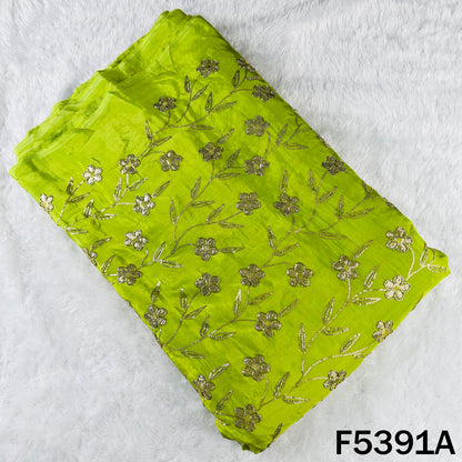 Cut Dana Sequins Embroidered Upada Silk Fabric - F5391