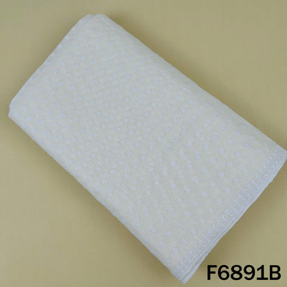 Thread Embroidered kota Cotton Fabric - F6891