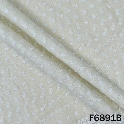 Thread Embroidered kota Cotton Fabric - F6891