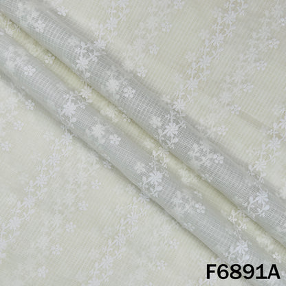 Thread Embroidered kota Cotton Fabric - F6891