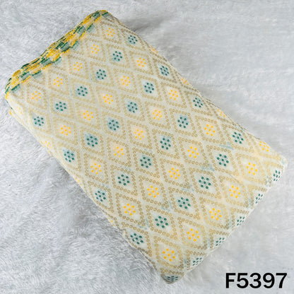 Dyeable Zari Work Georgette Fabric - F5397