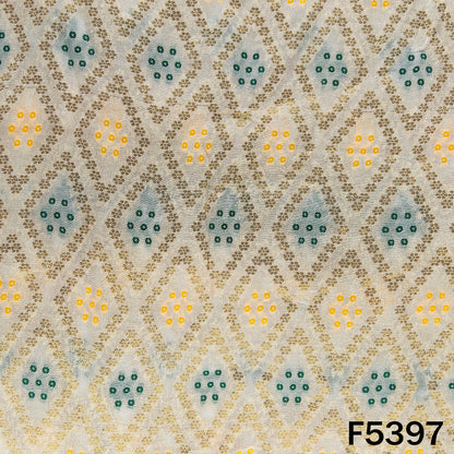 Dyeable Zari Work Georgette Fabric - F5397