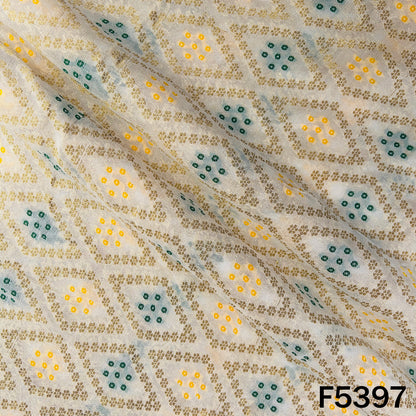 Dyeable Zari Work Georgette Fabric - F5397