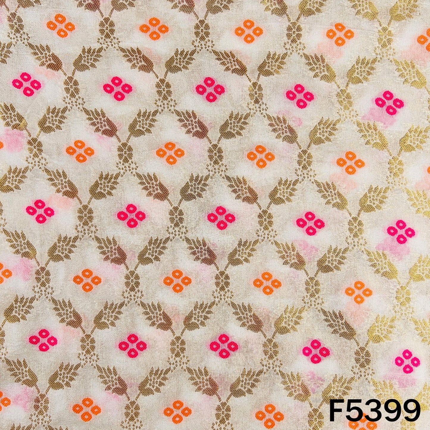 Dyeable Zari Work Georgette Fabric - F5399