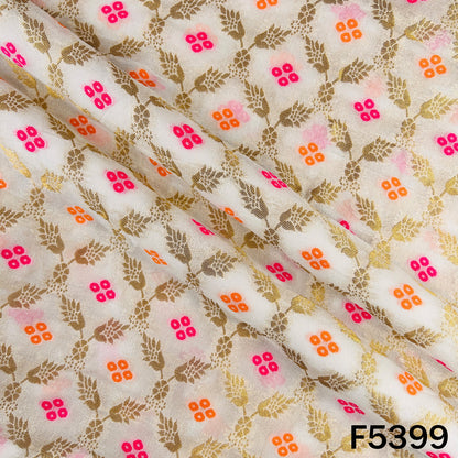 Dyeable Zari Work Georgette Fabric - F5399