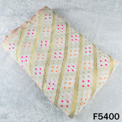 Dyeable Zari Work Georgette Fabric - F5400