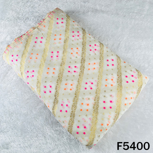 Dyeable Zari Work Georgette Fabric - F5400