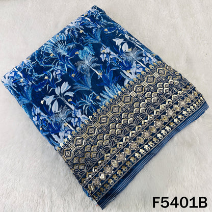 Zari Sequins Embroidered Velvet Fabric - F5401