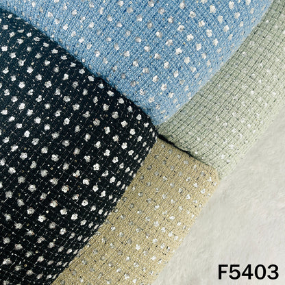 Cut Dana Sequins Embroidered Tweed Fabric - F5403