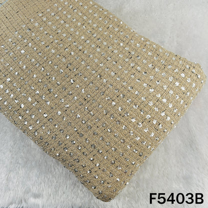 Cut Dana Sequins Embroidered Tweed Fabric - F5403