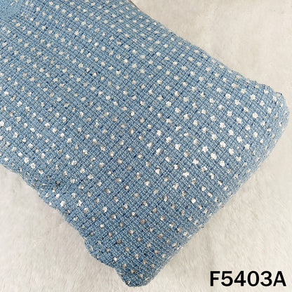 Cut Dana Sequins Embroidered Tweed Fabric - F5403