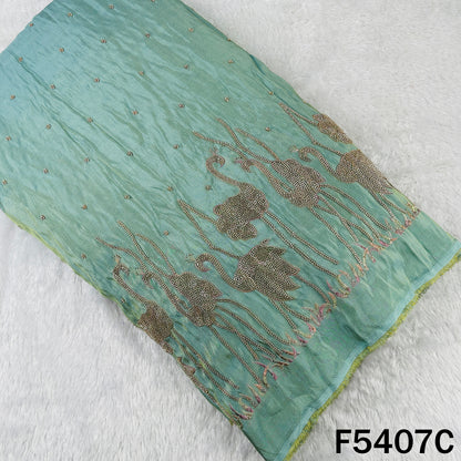 Cut Dana Thread Embroidered Shimmer Tissue Fabric - F5407