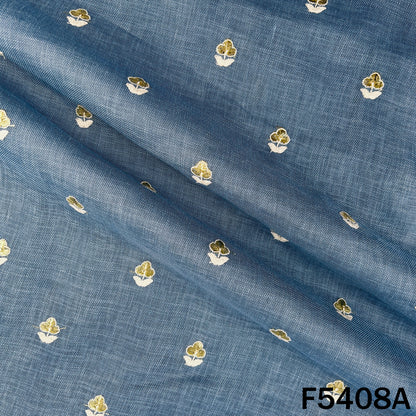 Thread Zari Buti Linen Fabric - F5408