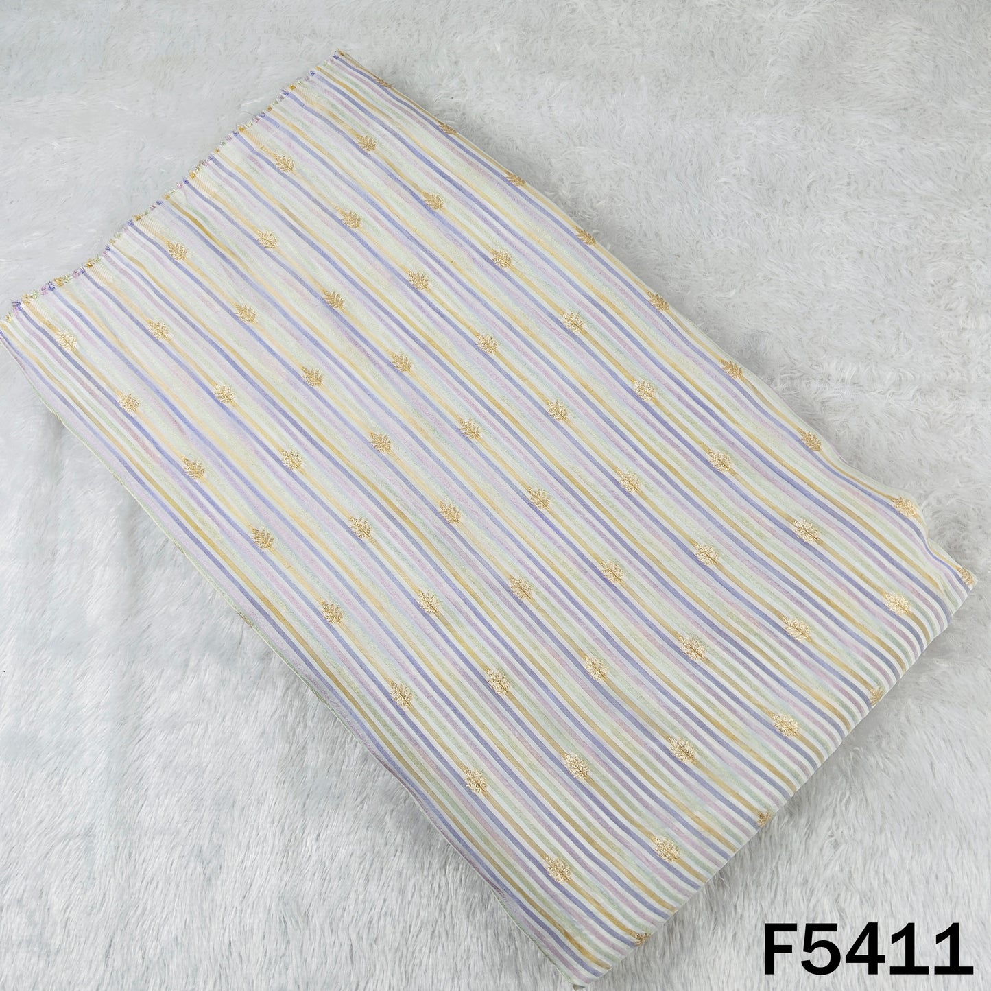 Zari Work Banarasi Tissue Fabric - F5411