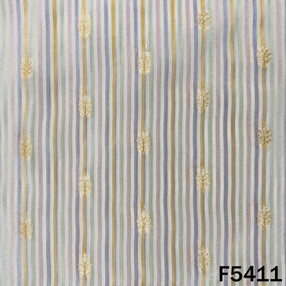 Zari Work Banarasi Tissue Fabric - F5411