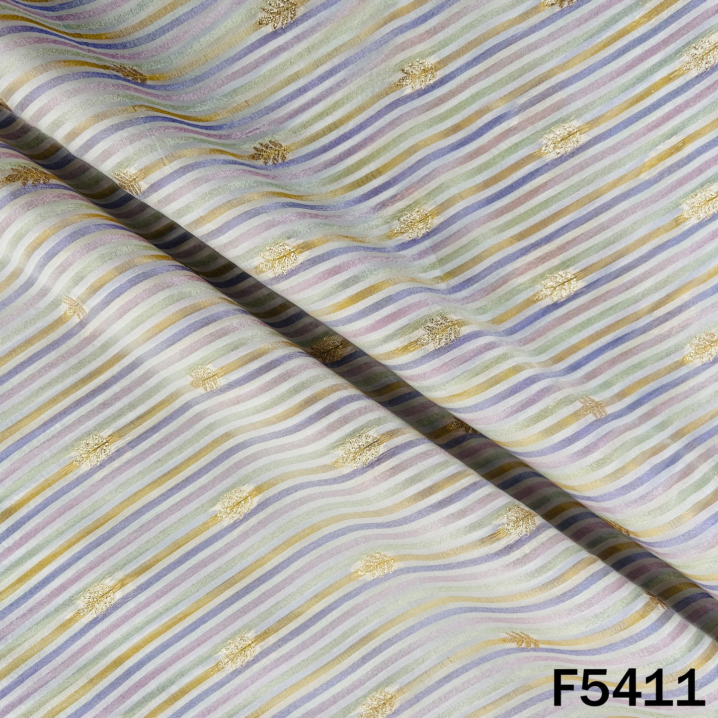 Zari Work Banarasi Tissue Fabric - F5411