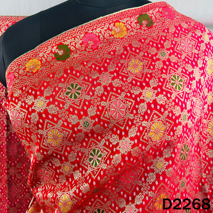 Zari Work Dola Silk Dupatta - D2268