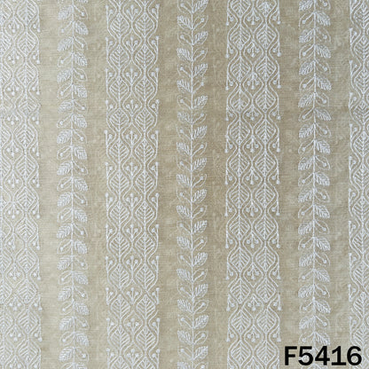 Thread Embroidered Pure Monga Silk Fabric - F5416