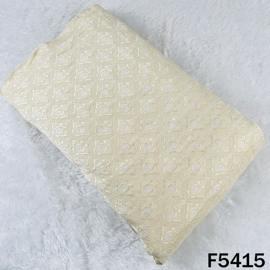 Zari Work Pure Silk Fabric - F5415
