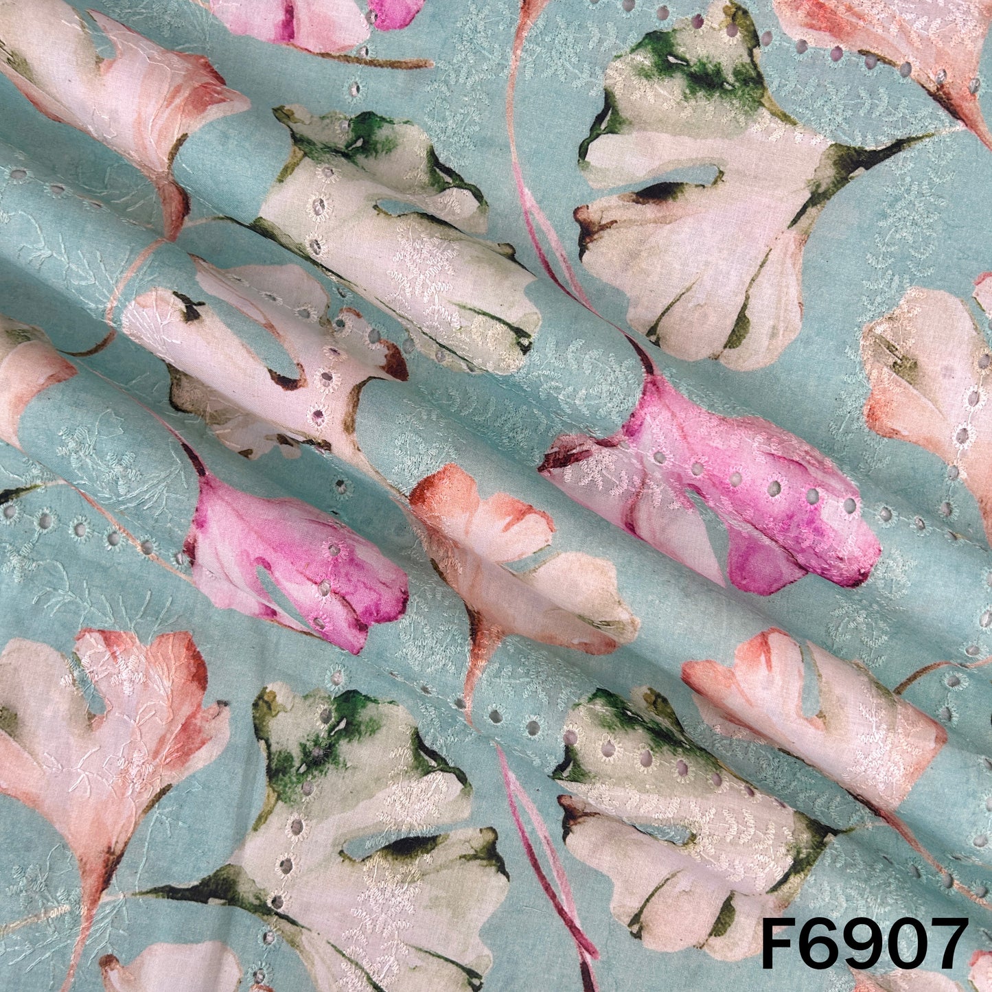 Digital Print Hakoba Cambric Cotton Fabric - F6907