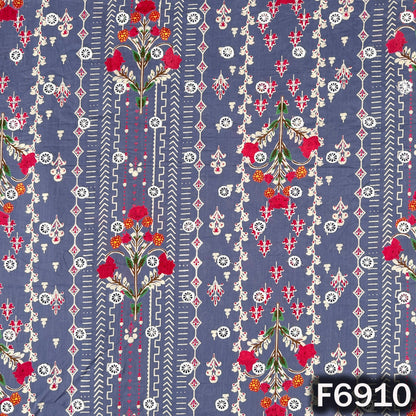 Digital Print Hakoba Cambric Cotton Fabric - F6910