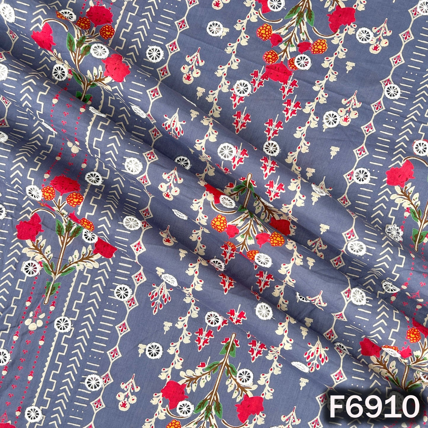 Digital Print Hakoba Cambric Cotton Fabric - F6910