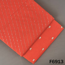 Zari Sequins Work Mul Chanderi Fabric - F6913