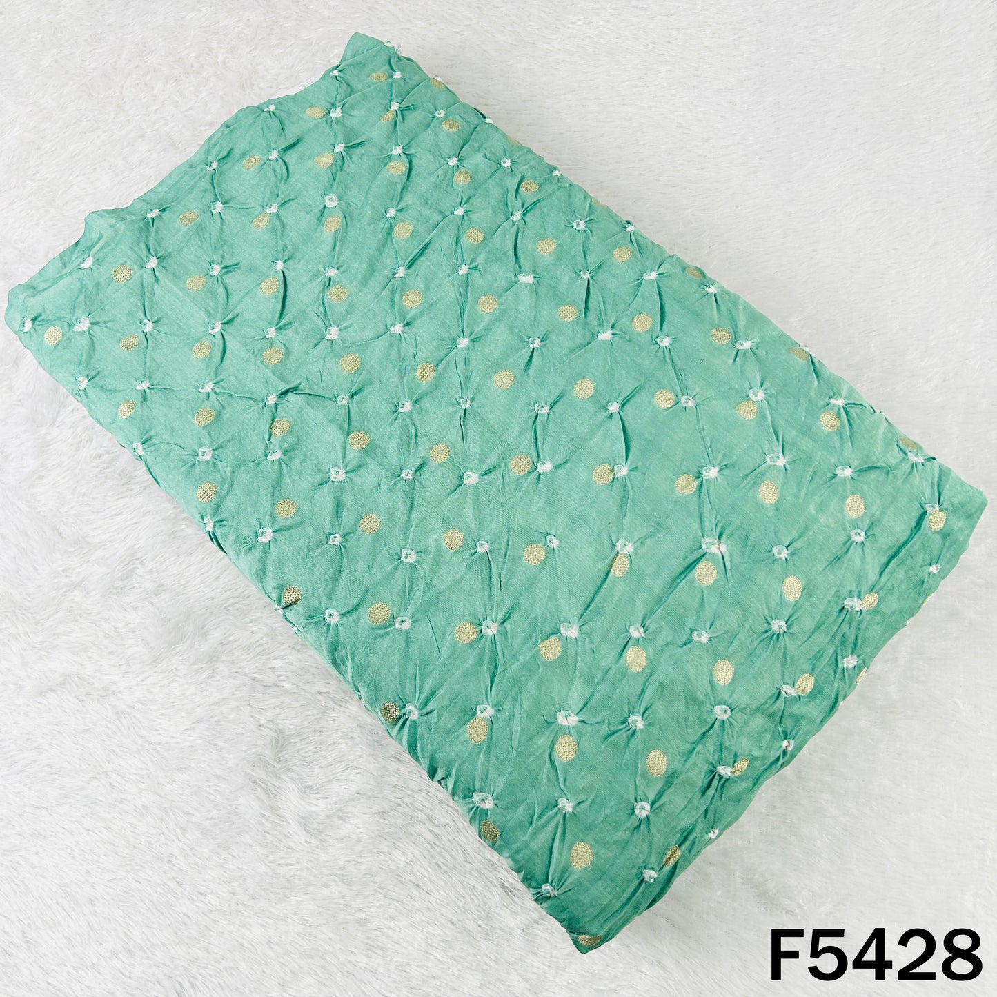 Bandhani Chanderi Silk Fabric - F5428