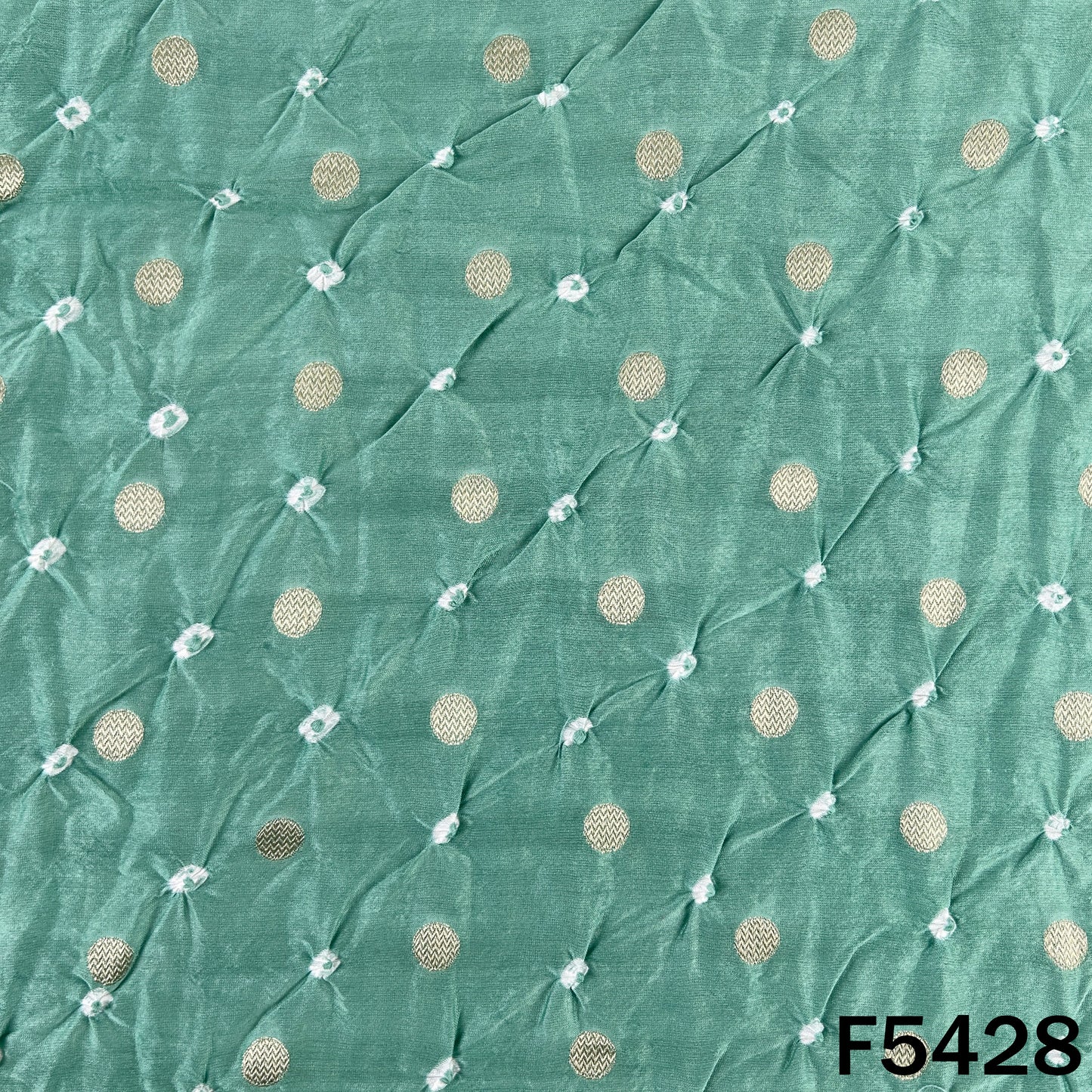 Bandhani Chanderi Silk Fabric - F5428
