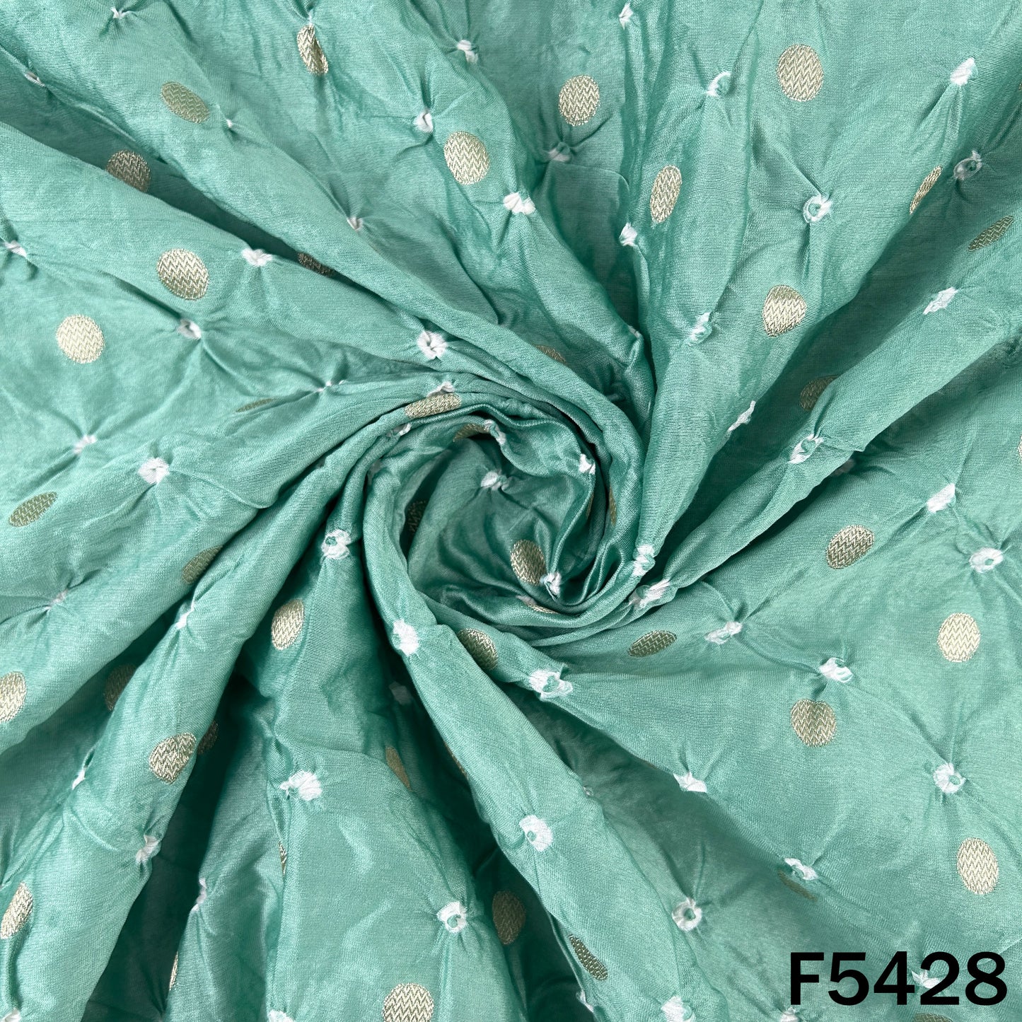 Bandhani Chanderi Silk Fabric - F5428