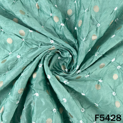 Bandhani Chanderi Silk Fabric - F5428