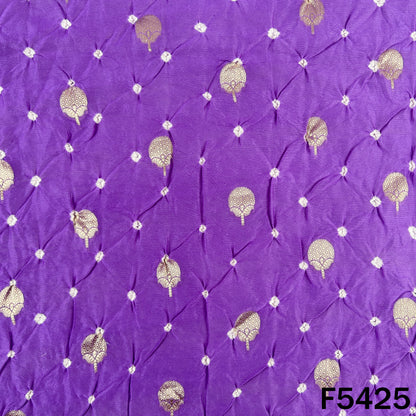 Bandhani Chanderi Silk Fabric - F5425