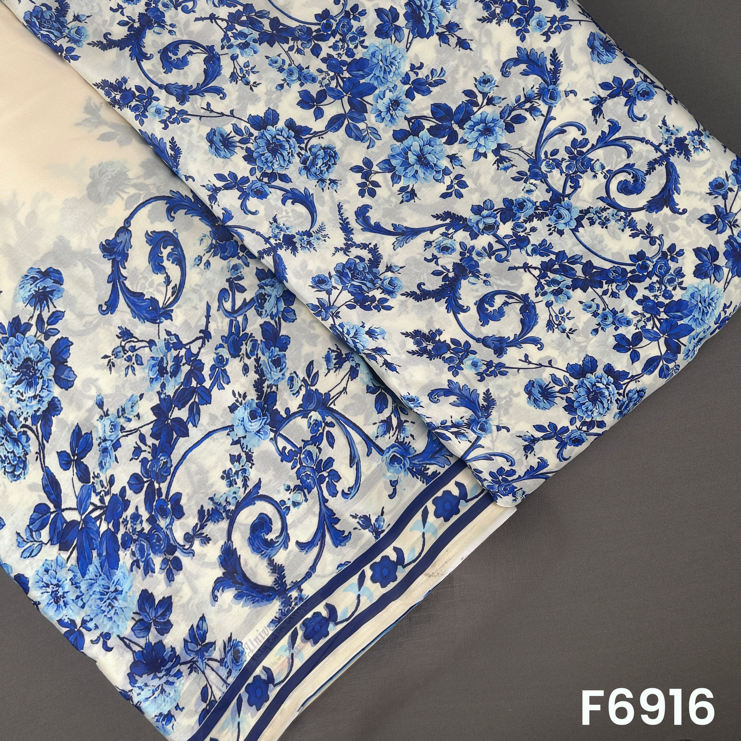 Digital Print Crepe Satin Fabric - F6916